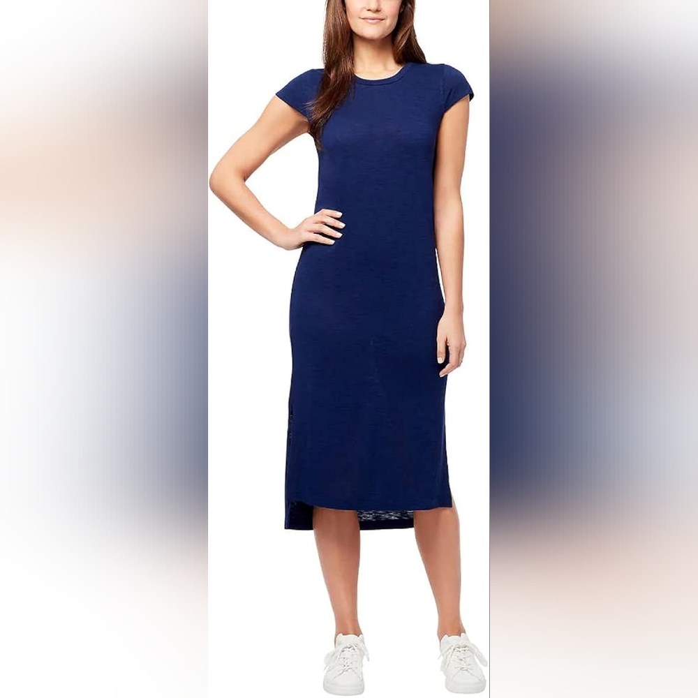 Jessica Simpson t shirt midi blue dress